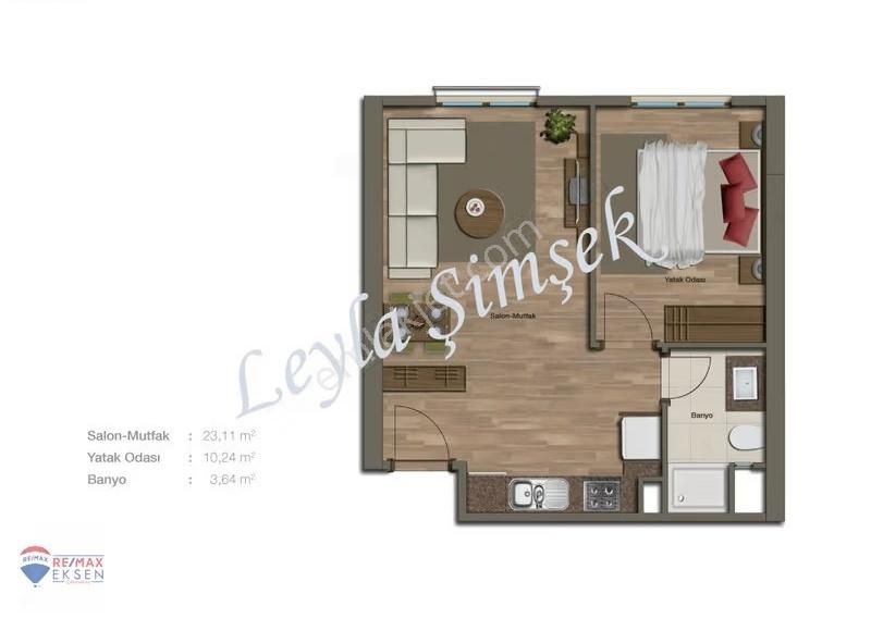 Sur Yapı Metrogarden Uzmanı Leyla Şimşek 1+1 55m² Suryapı - Görsel 16