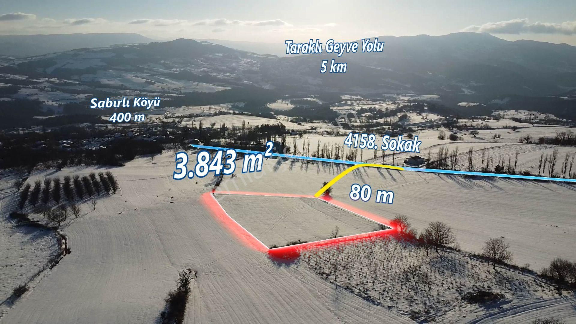 Geyve Sabırlar'da Yatırıma Uygun 3.843 M2 Tarla