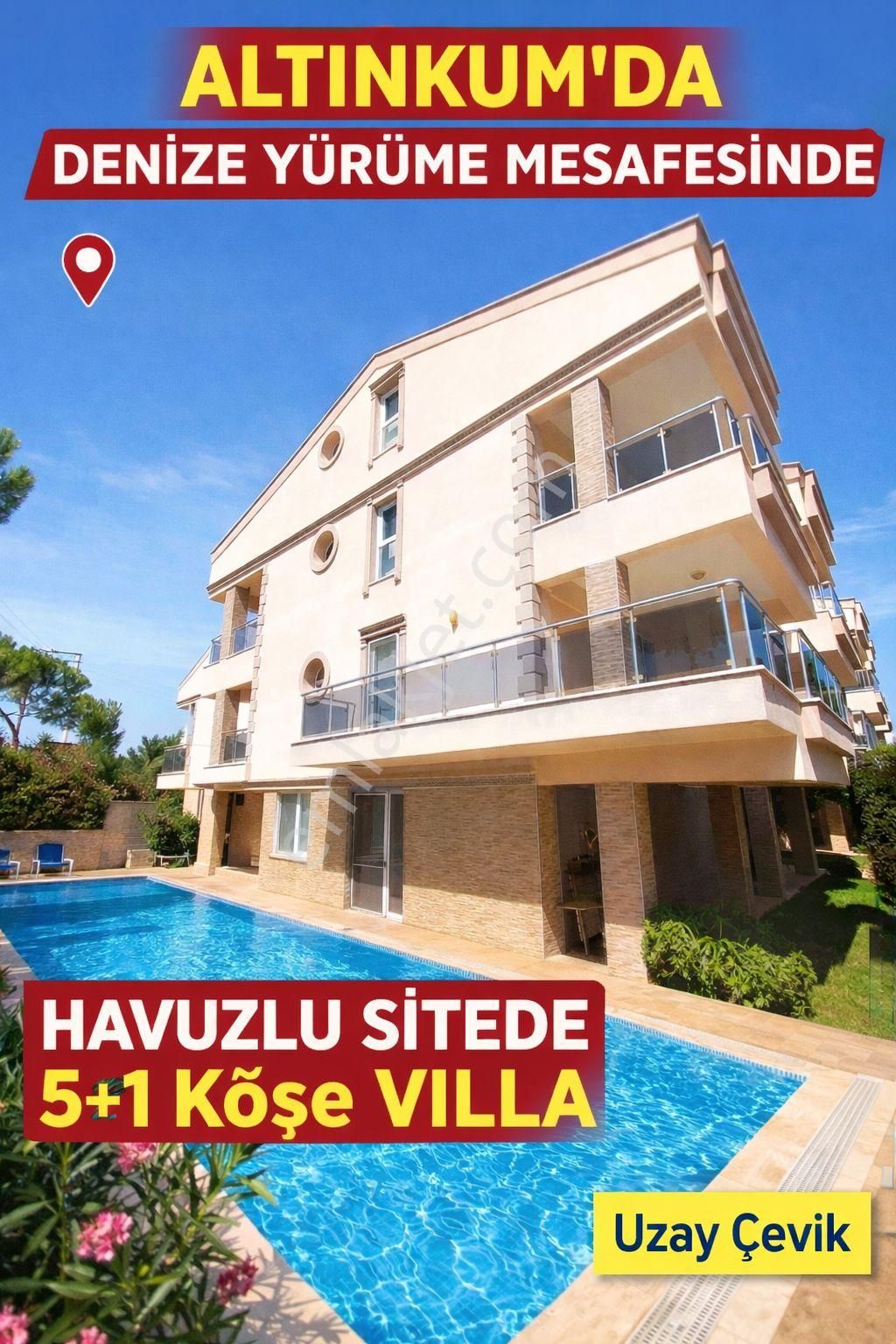 🔥 Didim Altınkum’da Denize Yürüme Mesafesinde | Havuzlu Sitede Satılık 5+1 Köşe Villa 🔥