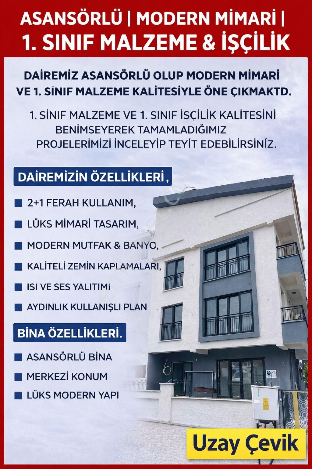 Didim Merkezi Konumda | Asansörlü | Modern Satılık 2+1 Daire (yeni