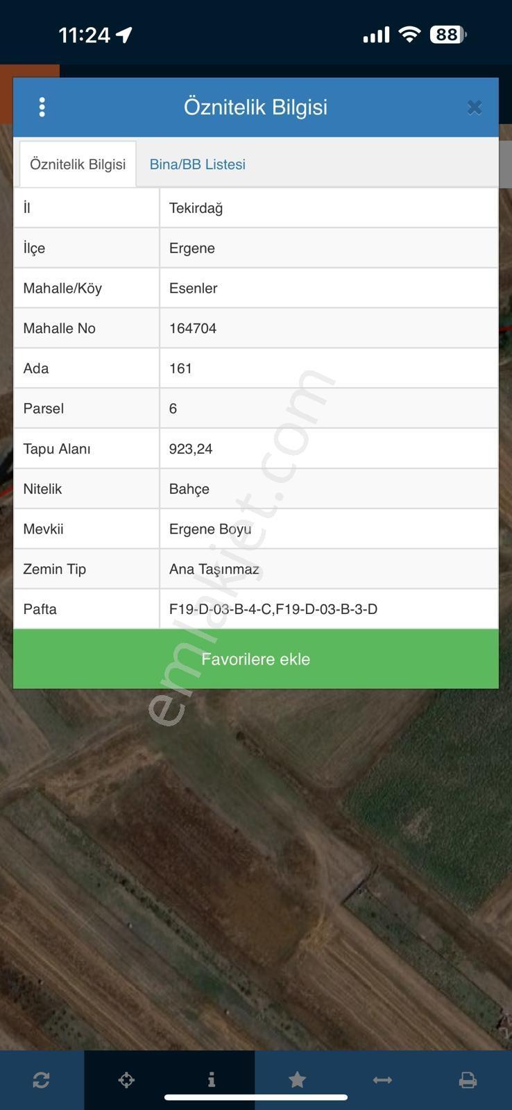 Ergene Esenler Köyünde Satılık 923 Mt Tek Tapu - Görsel 7