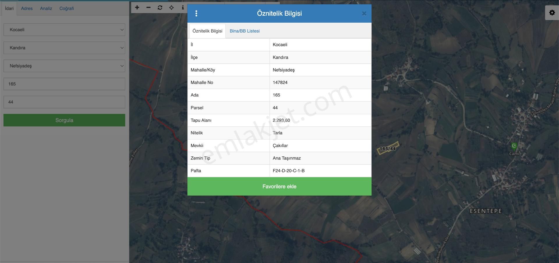 Kocaeli Kandıra Nefsiyadeş Resmi Yola 1 Parsel 2.293,60 M2 Satılık Tarla - Görsel 2
