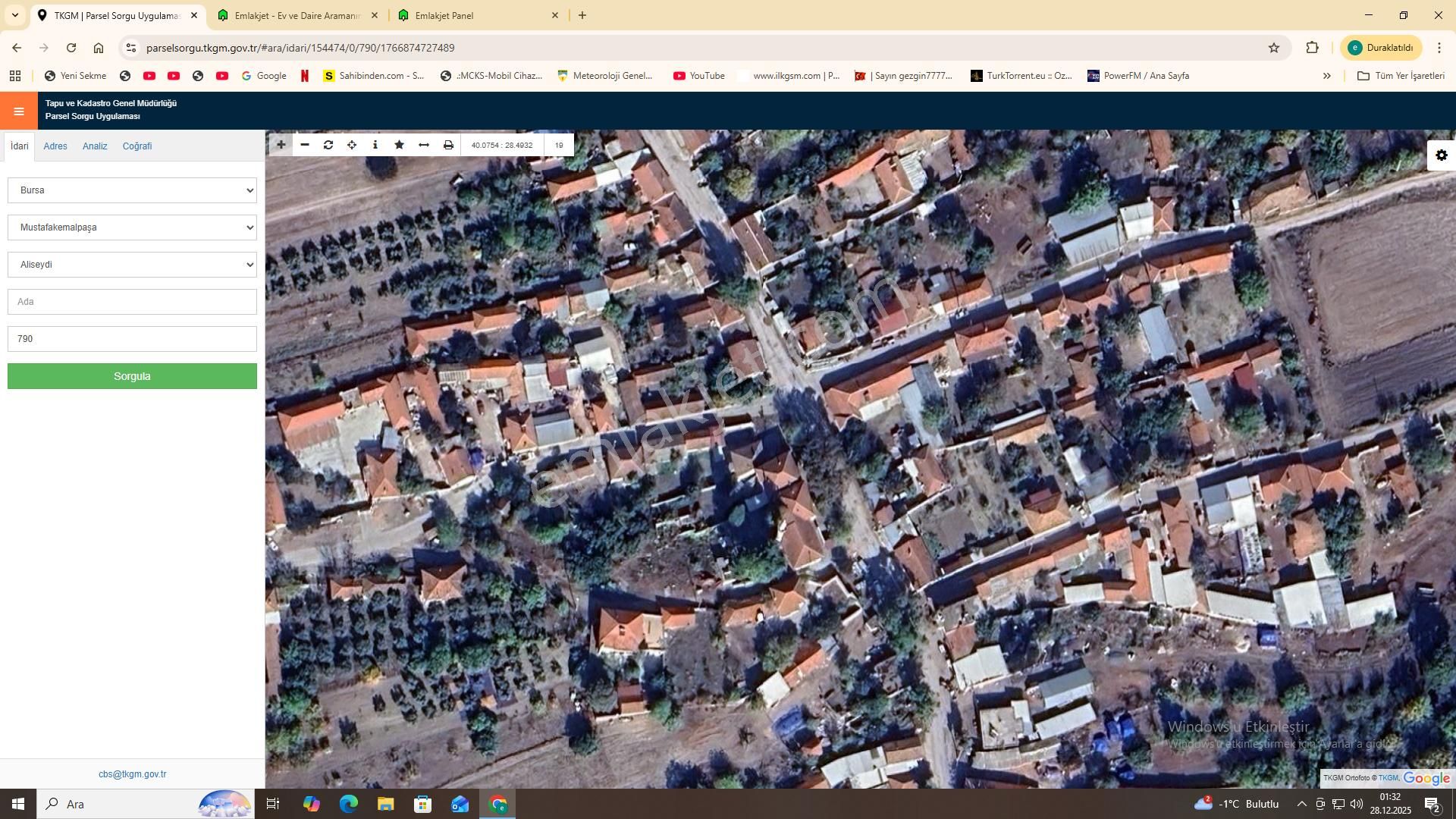 Bursa Mustafakemalpaşa Alaseydi Mahallesinde 1360m2 İçinde Eski Ev Ve Bahçesi Olan 2.5 Kat İmarlı - Görsel 2