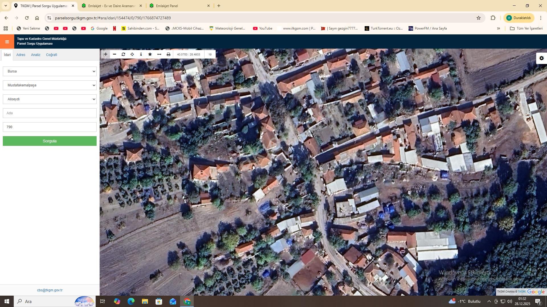 Bursa Mustafakemalpaşa Alaseydi Mahallesinde 1360m2 İçinde Eski Ev Ve Bahçesi Olan 2.5 Kat İmarlı - Görsel 3