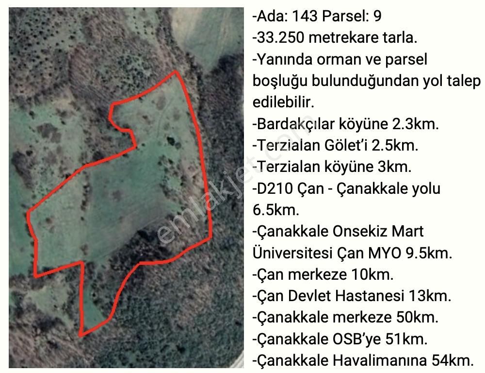 Fırsat! Çanakkale / Bardakçılar'da 33.250 M² Yatırımlık Arazi - Görsel 7