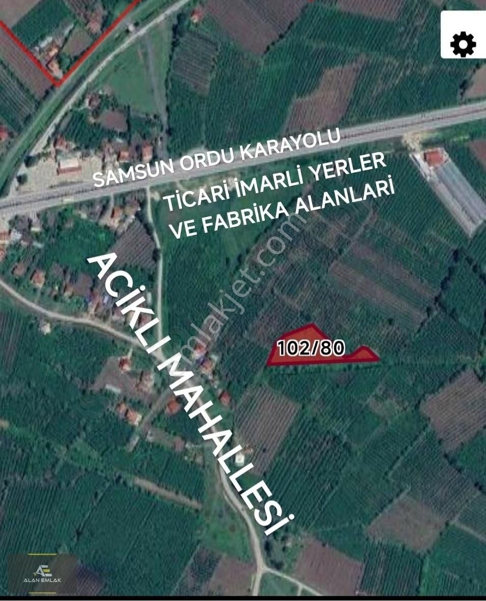 Alan Emlaktan Çarsamba Acıklıda Acil Satılık Uygun Fiyat