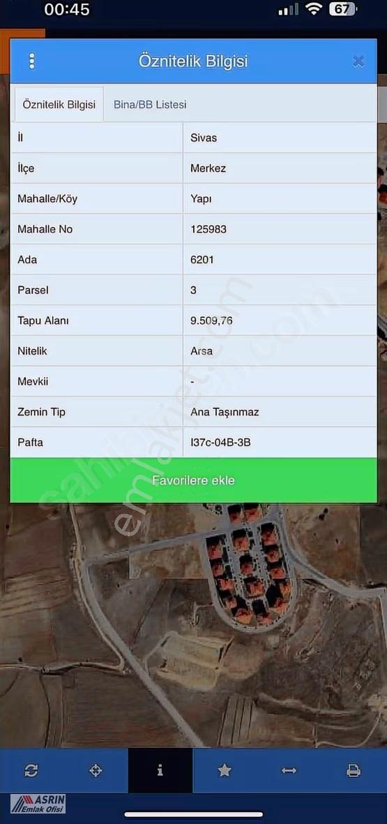 Asrın Emlak'tan Yapı Mah.toki Yanında Satılık 567 Mt Arsa Hisse - Görsel 6
