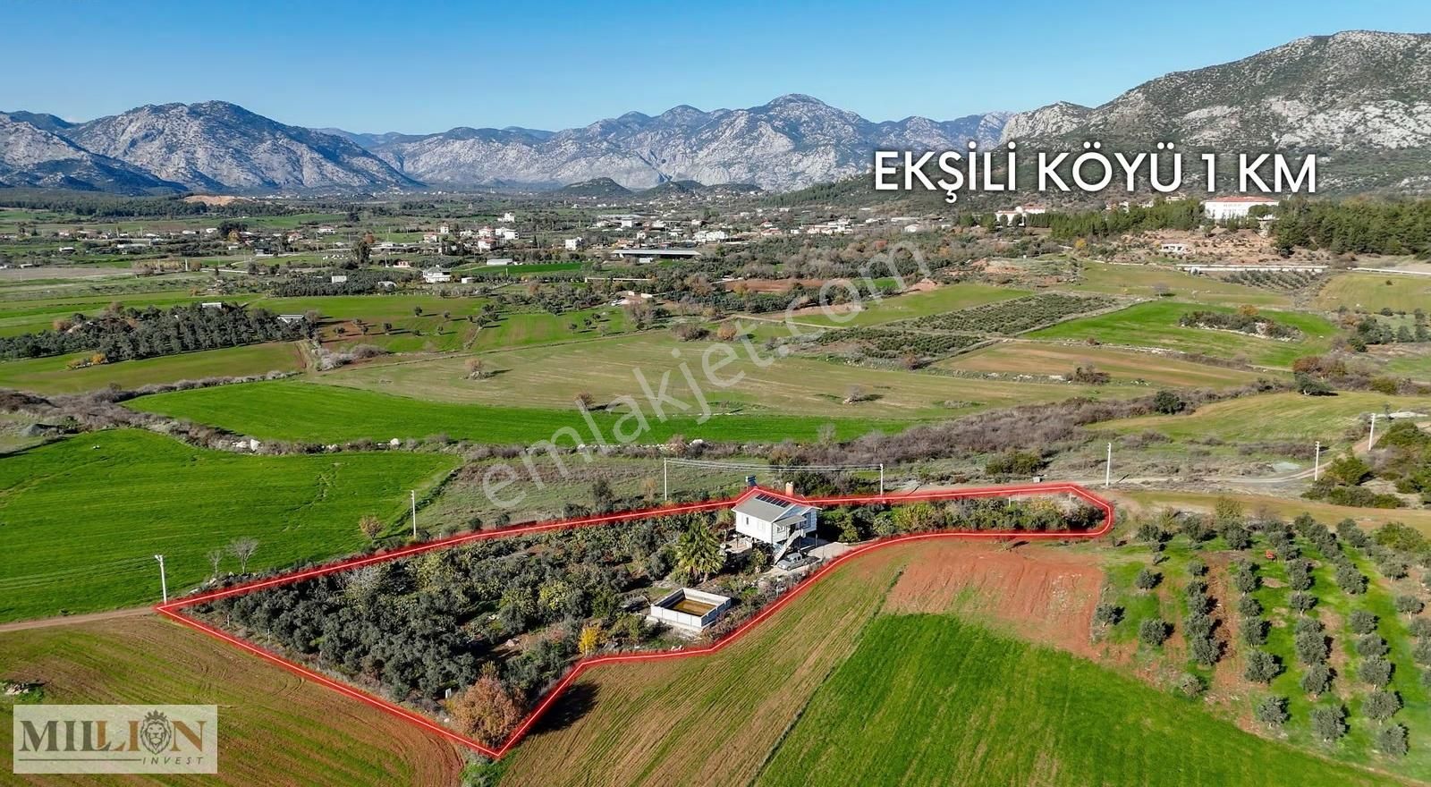 Satılık Ağaçlı Tarla Döşemealtı Eksili Prefabrik Evli - Görsel 12