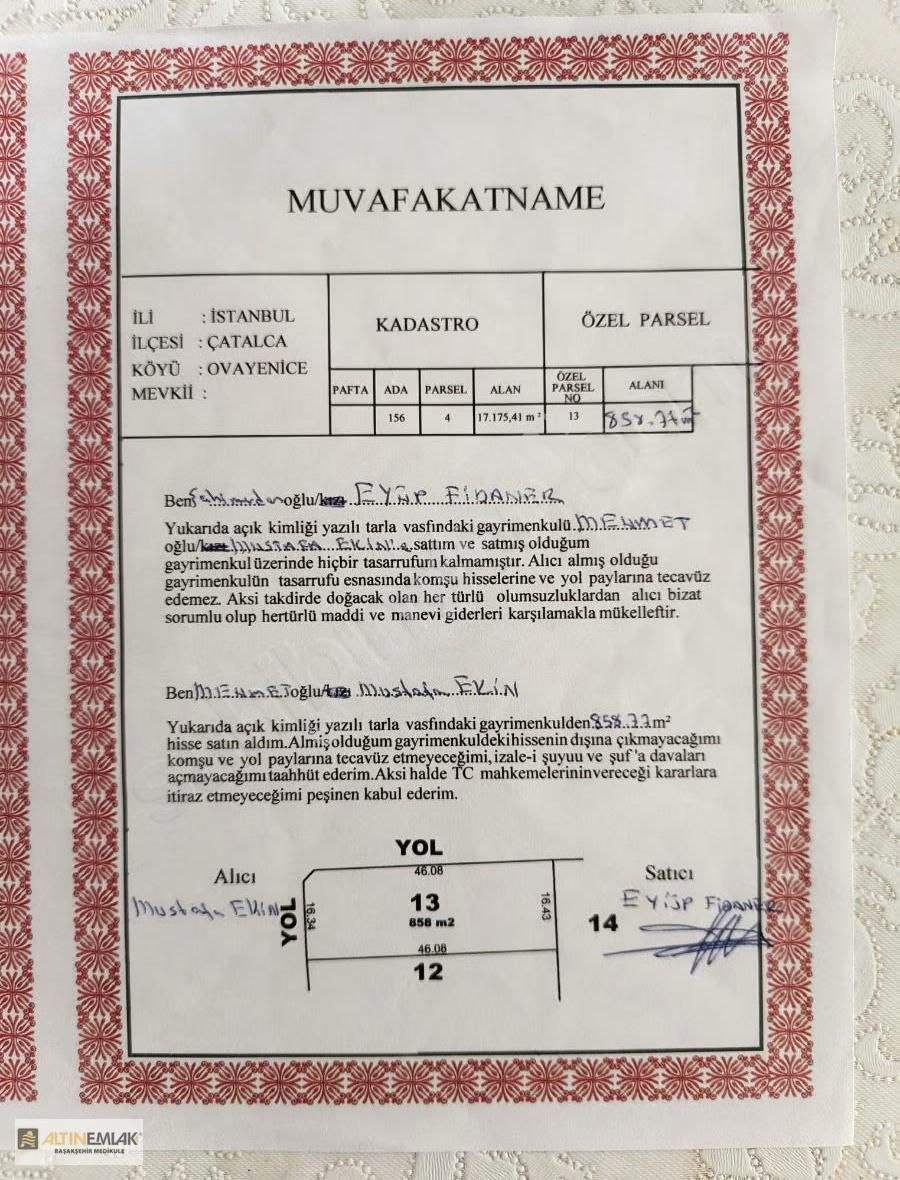 Çatalca Ovayenice De Hisseli Tarla Evi Oturuma Hazır