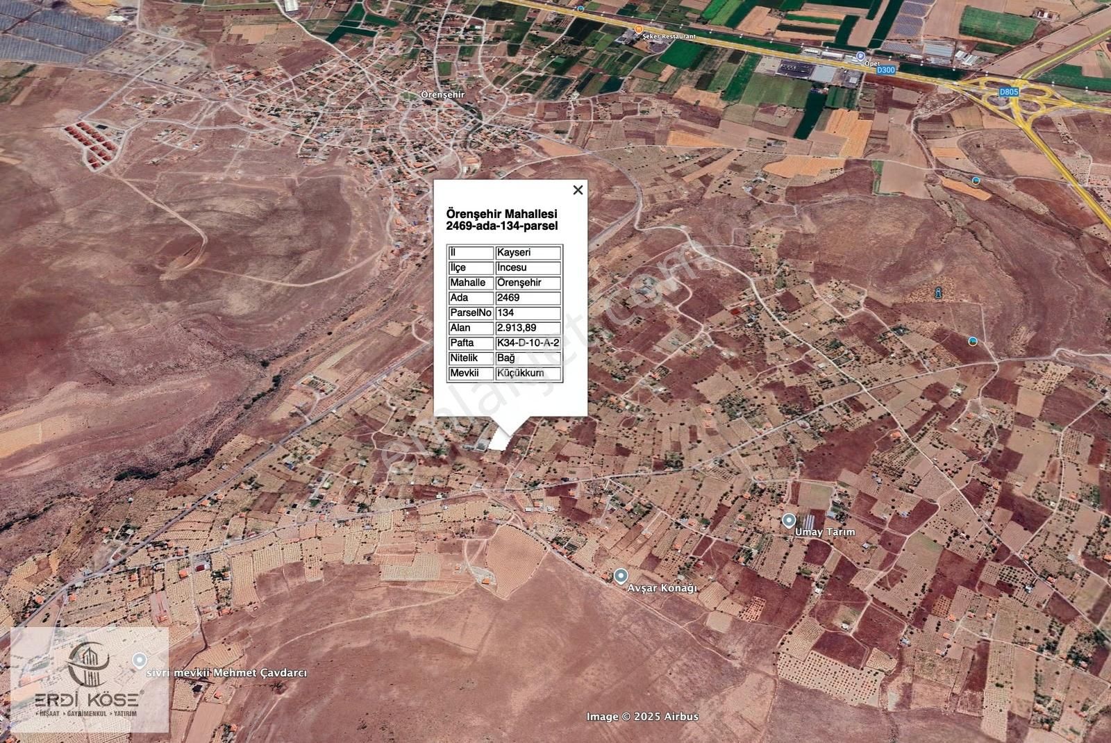 Erdi Köse-incesu Örenşehir 364 M2 Satılık Bağ - Görsel 6