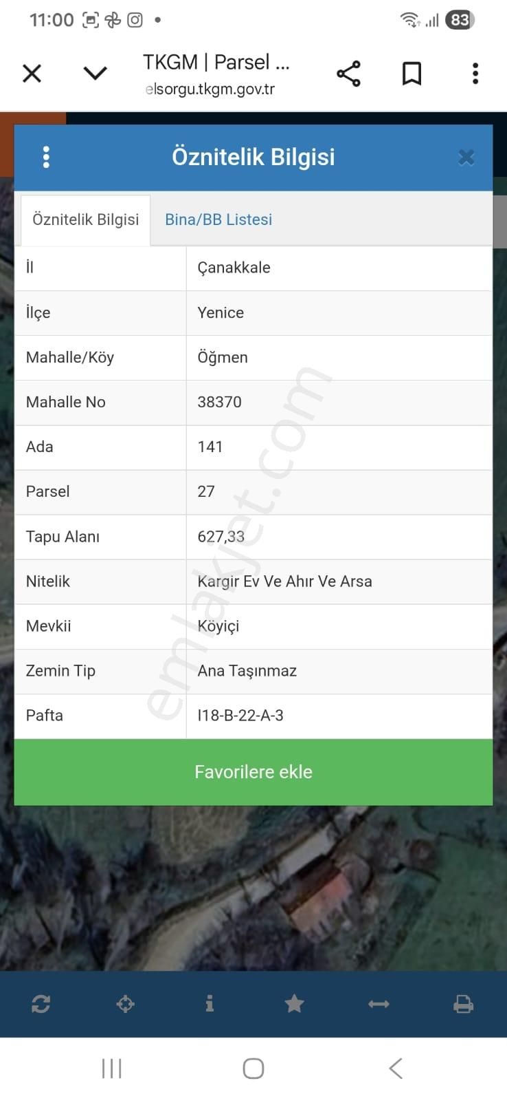 Satılık Çanakkale Yenice Öğmen Köy İçi İki Yola Cepheli 3 Adet Arsa - Görsel 6