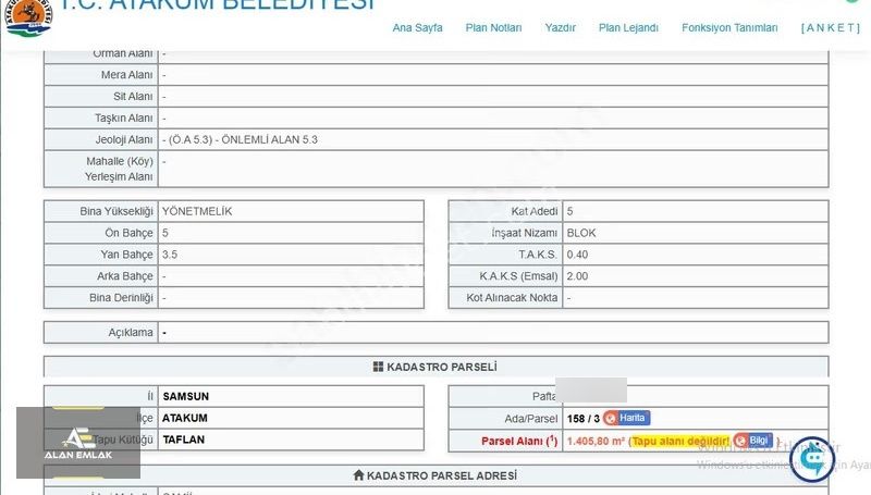 Alan Emlak Taflan'da Sinop Yoluna Cephe Satılık Arsa - Görsel 13