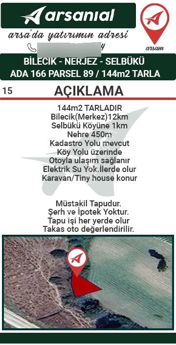 Bilecik Merkez Selbükü Satılık 143m2 Tarla - Görsel 26