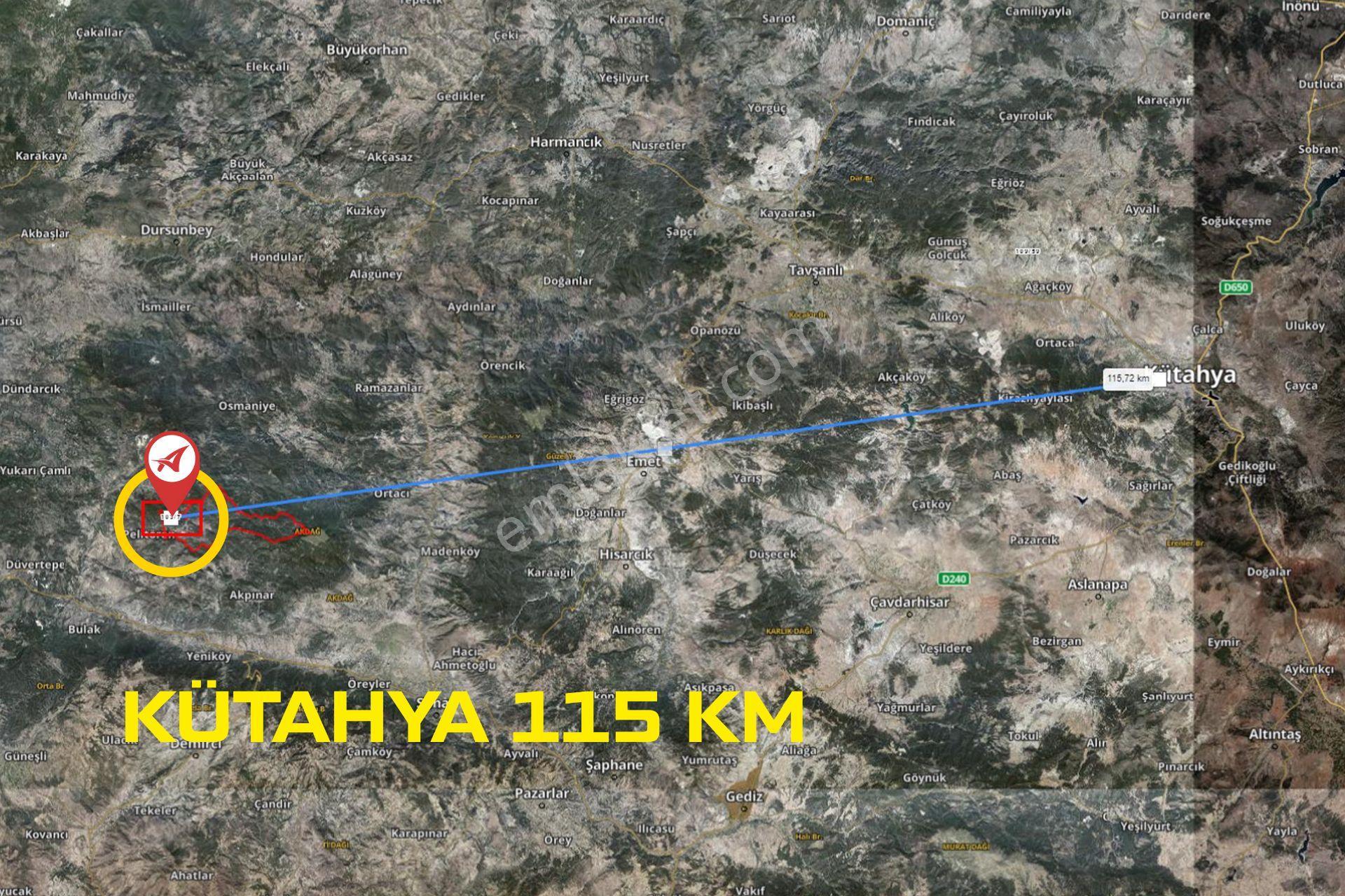 Kütahya Simav Kızılcık Satılık 4081m2 Tarla - Görsel 15
