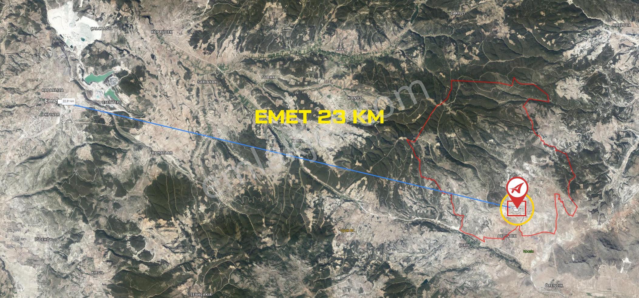 Kütahya Emet Aydıncıkmeydan Satılık 3230m2 Tarla - Görsel 17
