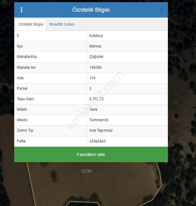 Kütahya Merkez Çöğürler Satılık 6781m2 Tarla - Görsel 9