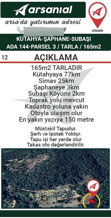 Kütahya Şaphane Subaşı Satılık 164 M2 Tarla - Görsel 29