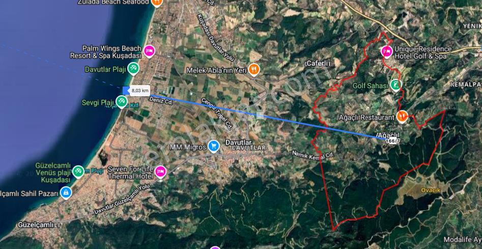 Söke Ağaçlı’da Panoramık Denız Manzaralı, Vılla İmarlı Arsa - Görsel 4