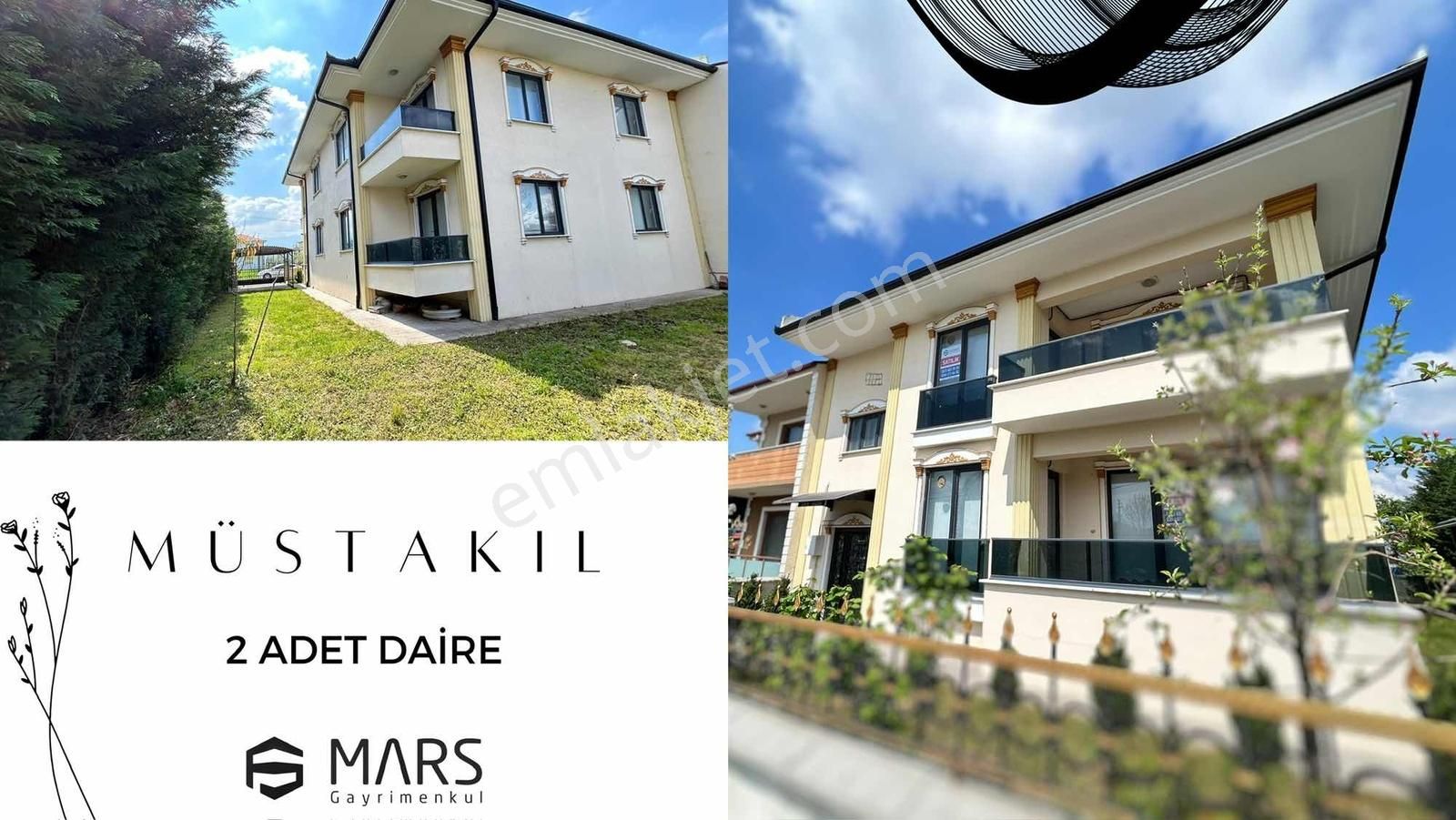 338 M² Müstakil Arsa İçerisinde, 128 M² İki Adet Sıfır Daire