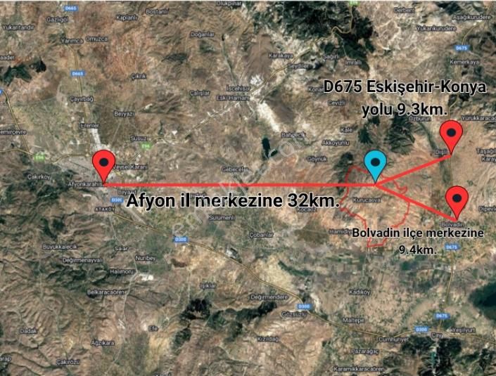 Afyon Bolvadin Kurucuova'da Yola Tek Parsel Fırsat Arazi!!! - Görsel 19