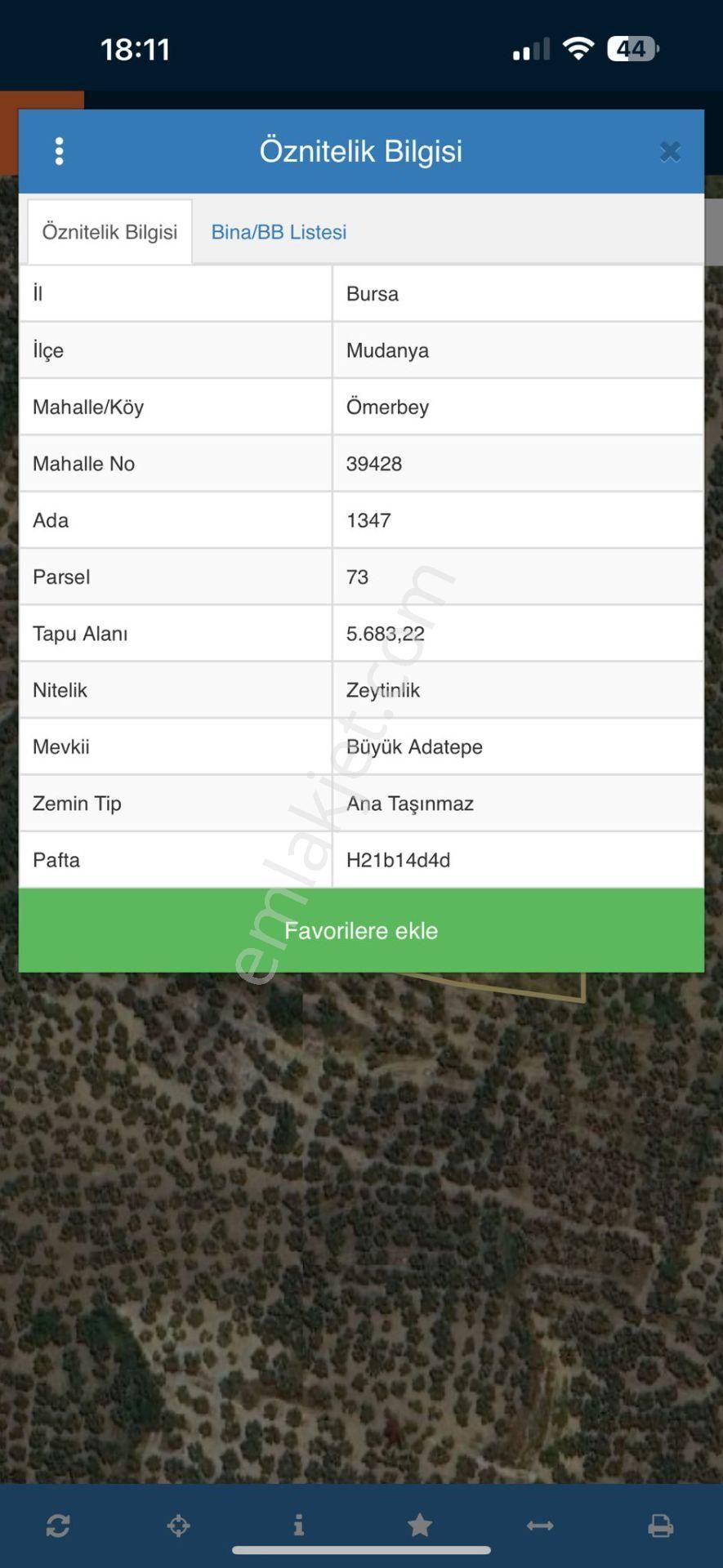 Bursa Mudanya Ömerbey Mh İmara Yakın Satılık 5693 M2 Zeytinlik - Görsel 4