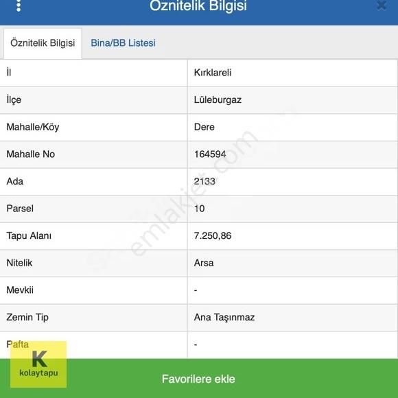 Kolaytapu Lüleburgaz Edirne Bayırı Ticari İmarlı Satılık Arsa - Görsel 24