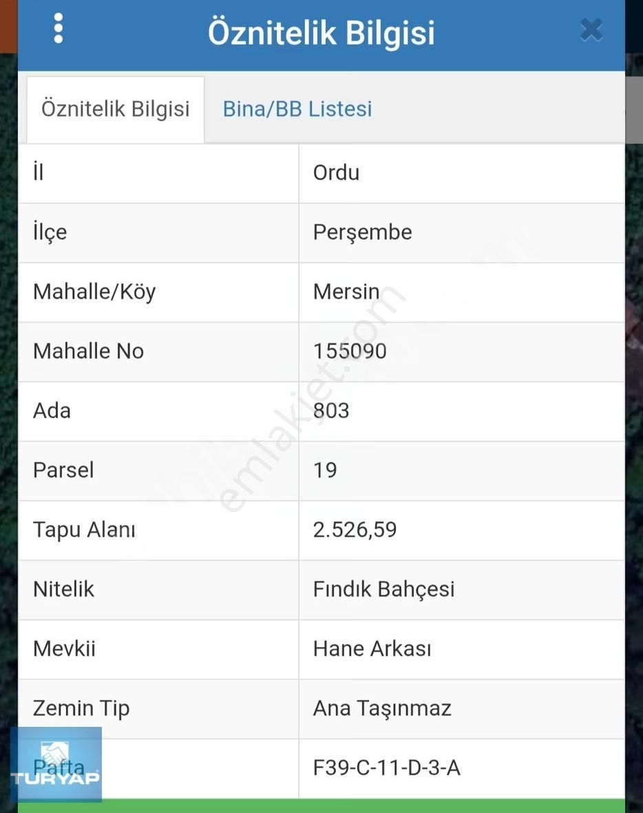 Sakin Şehir Perşembe Mersin Mah.de Satılık 8.884 M2. Bahçe - Görsel 6