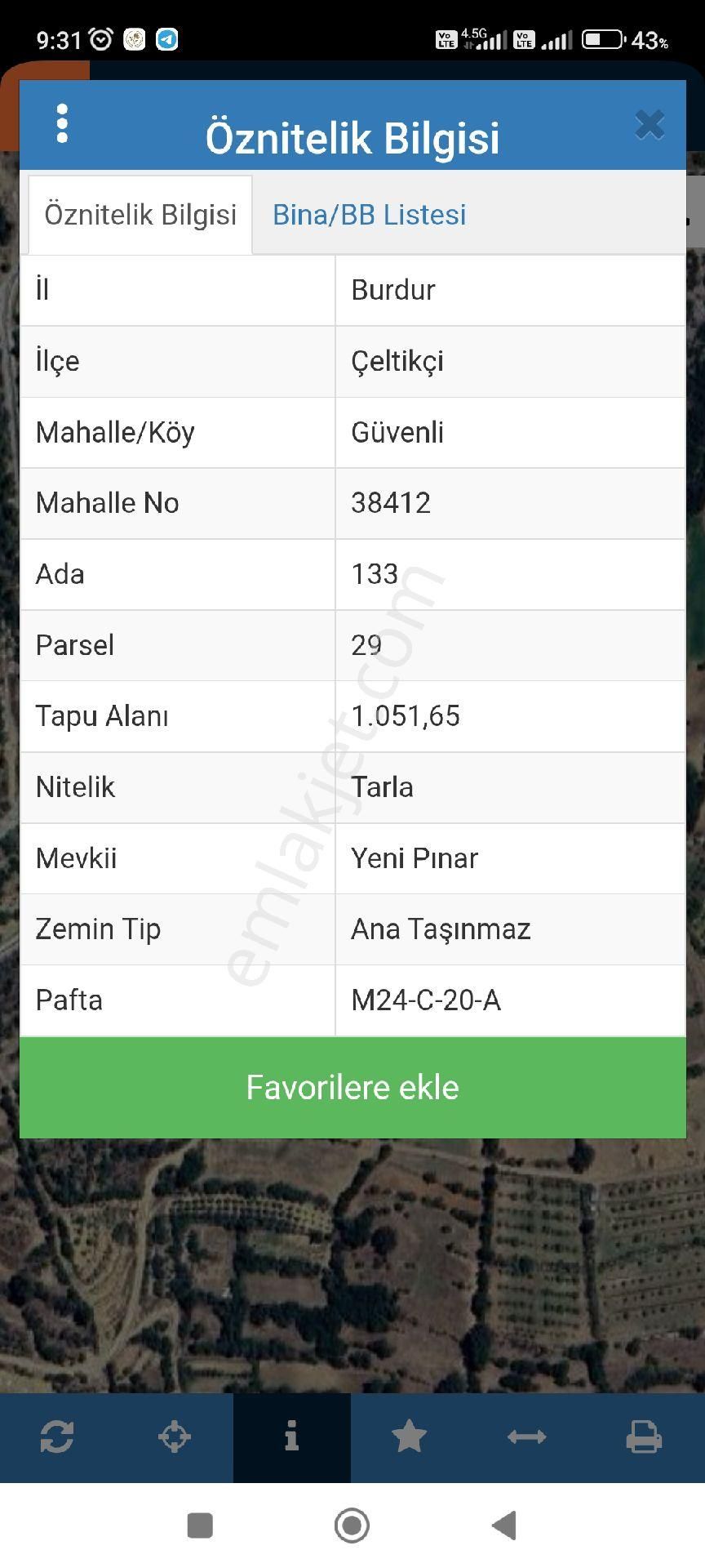 Wisrem Burdur'dan Güvenli'de Satılık Bahçe - Görsel 3