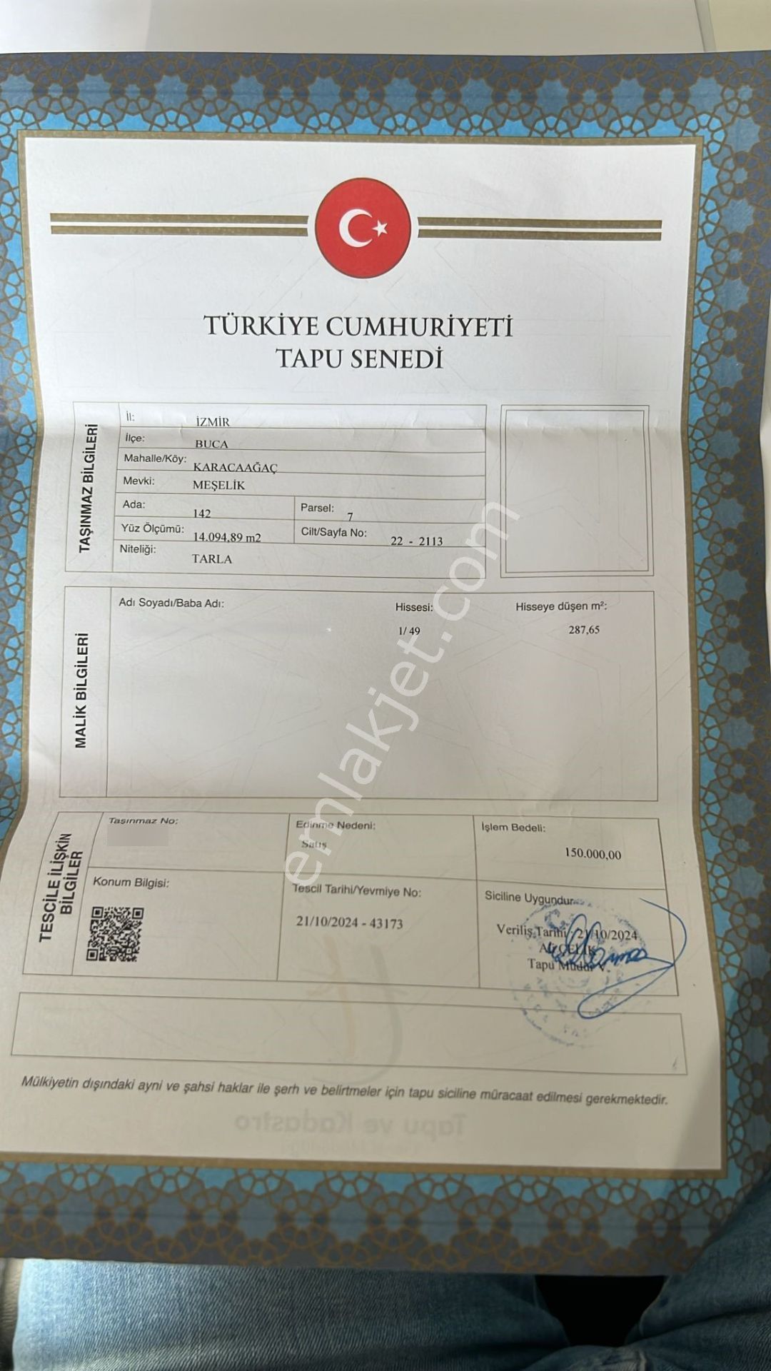 Buca Karacaağaç Hisse Tapulu Elektrik Su Köşe Oturmuş Sitede Manzaralı - Görsel 7