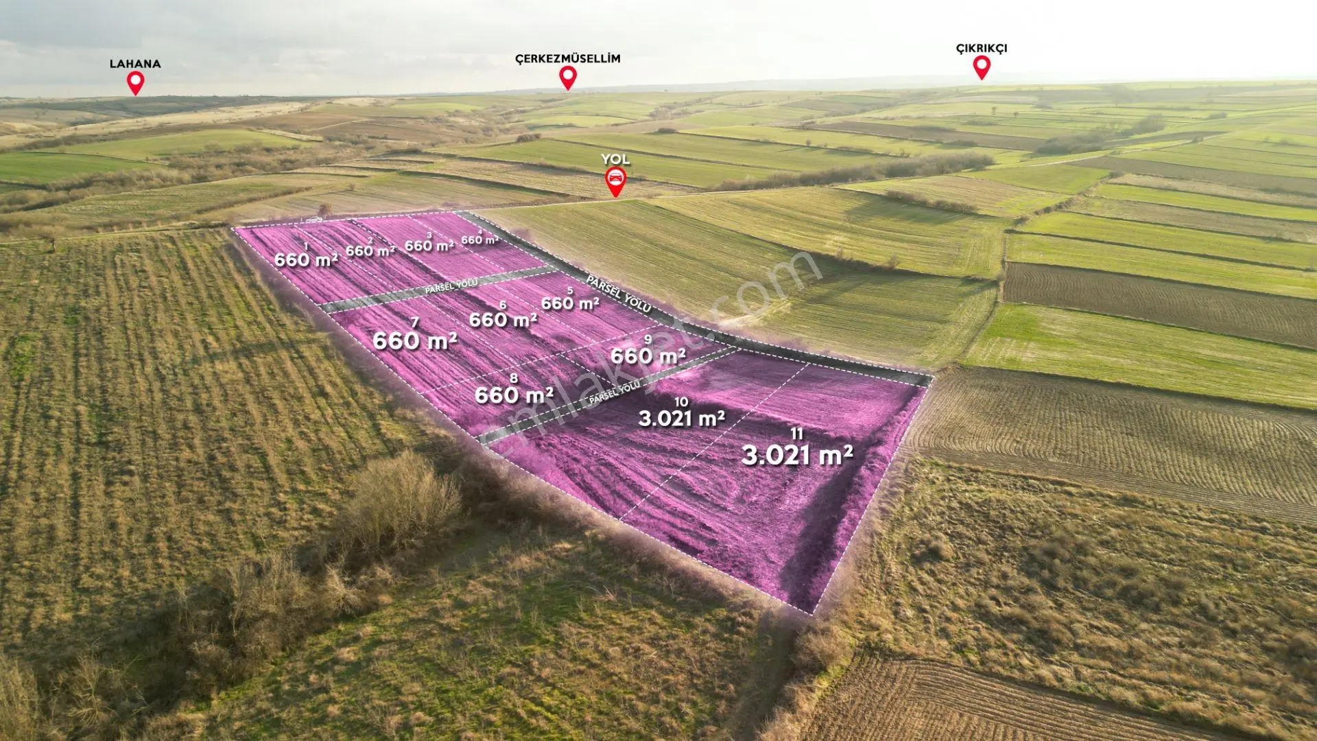 Tekirdağ Hayrabolu Hedeyli'de 660 M²/3.021 M² Satılık Tarla - Görsel 3