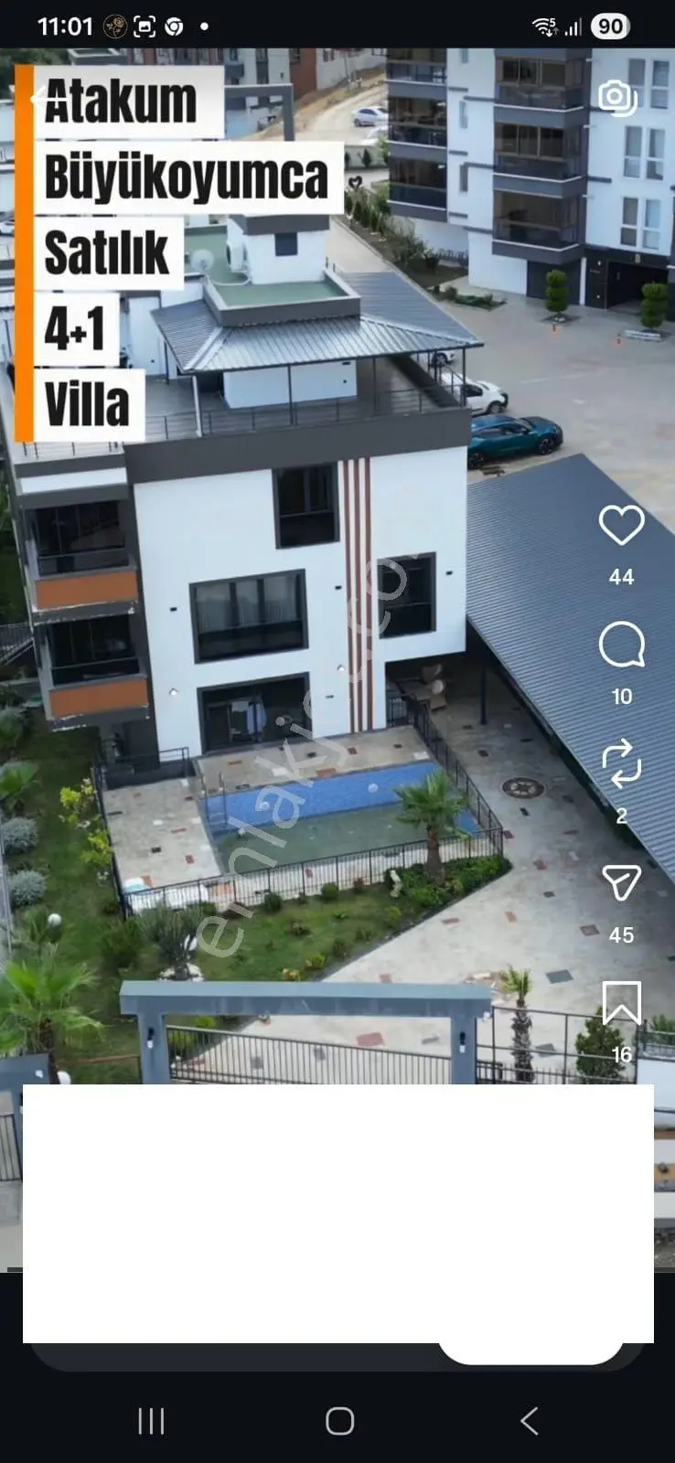 Samsun Atakum Körfez Mah. 4+tripleks Satılık Villa Deniz Manzaralı