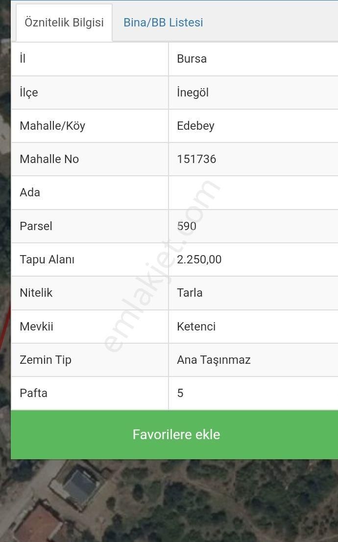 Bursa İnegöl Edebey Mah 2.250m2 Yola Sıfır Köy İçinde İçinde Evi Olan Satılık Tarla - Görsel 2