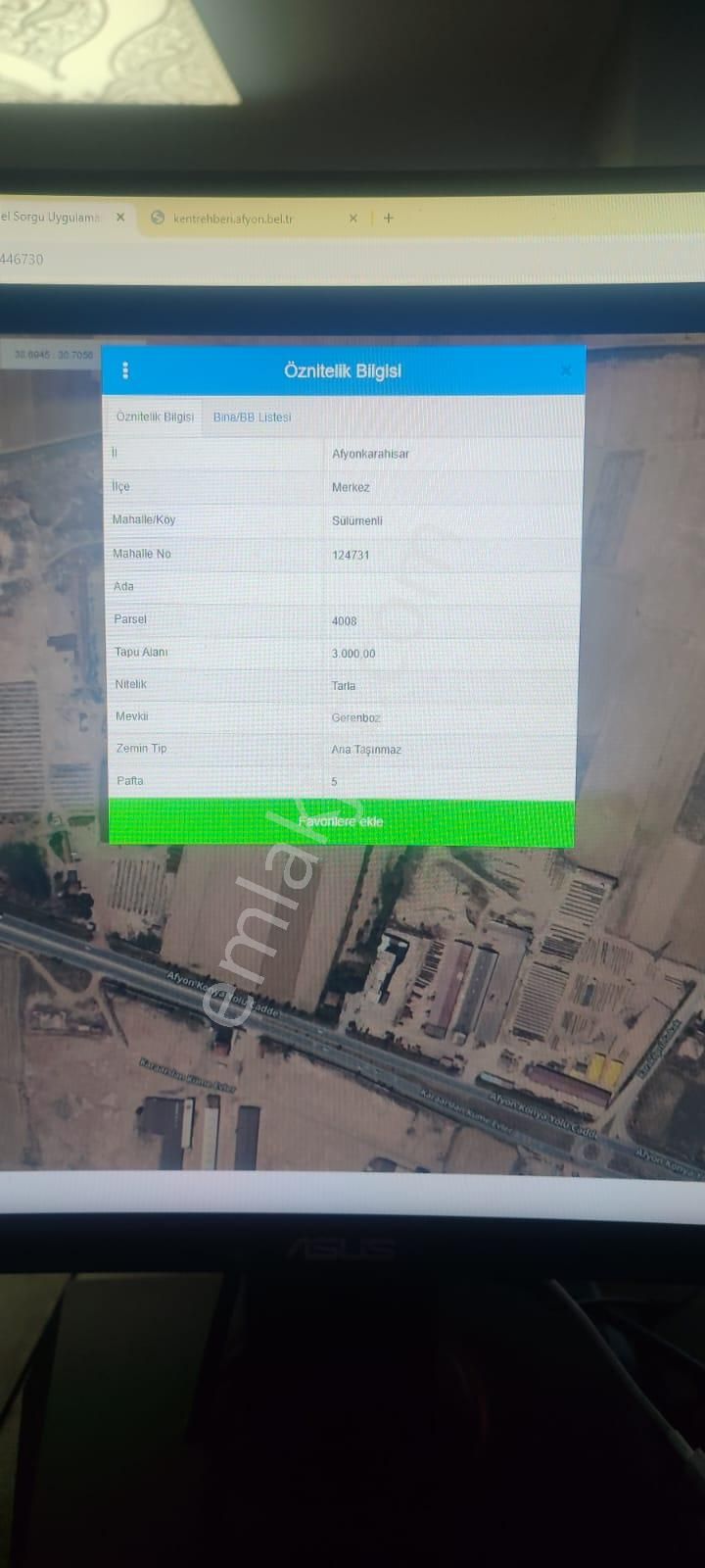 Afyon Tezcan Emlaktan Sülümenlide Yola Yakın Tarla - Görsel 3