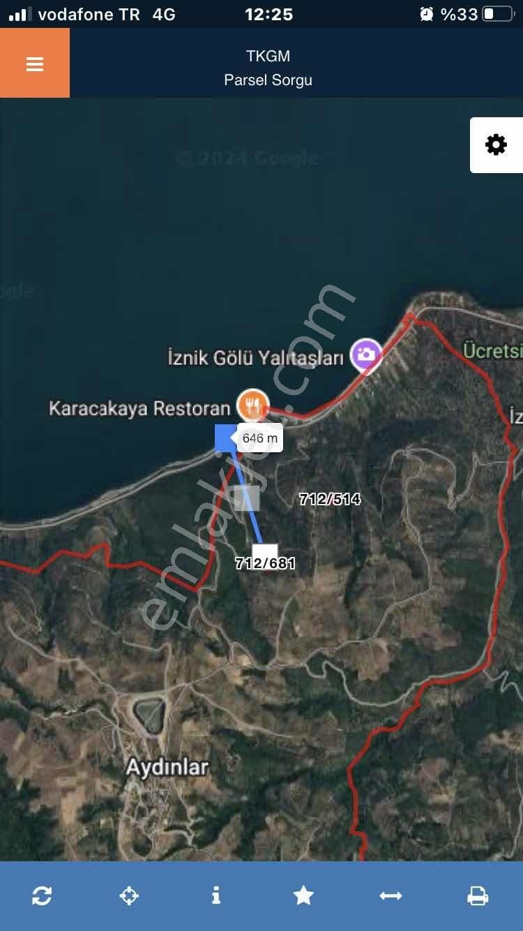 Beynil'den İznik Aydınlar'da 811 M2 Tarla - Görsel 2