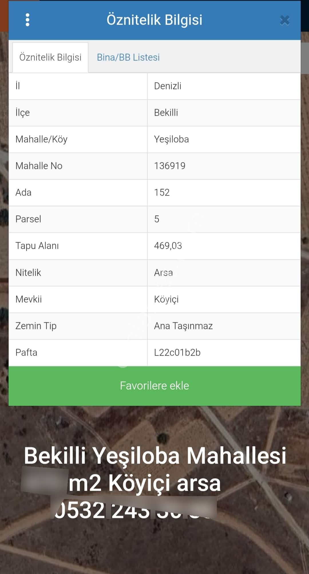 Denizli/bekilli/yeşiloba Köyü Yakını Muhtarlığın Sattığı Arsa