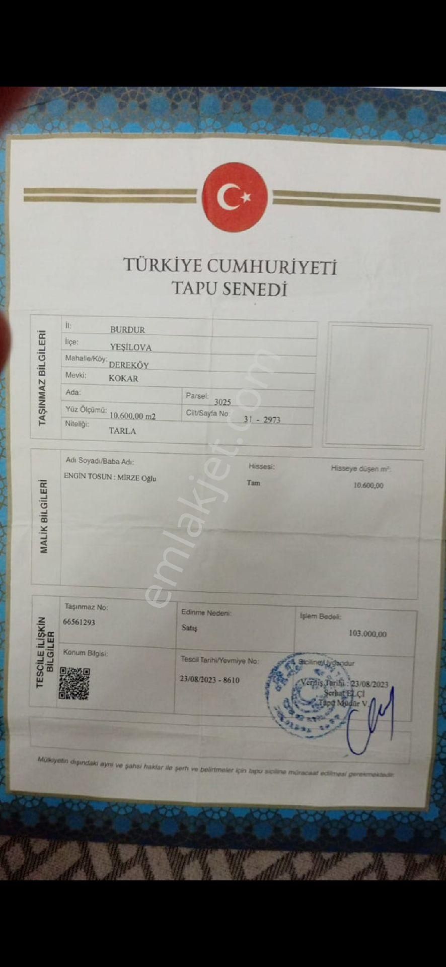 Burdur Yeşilova Dereköyde Muhteşem