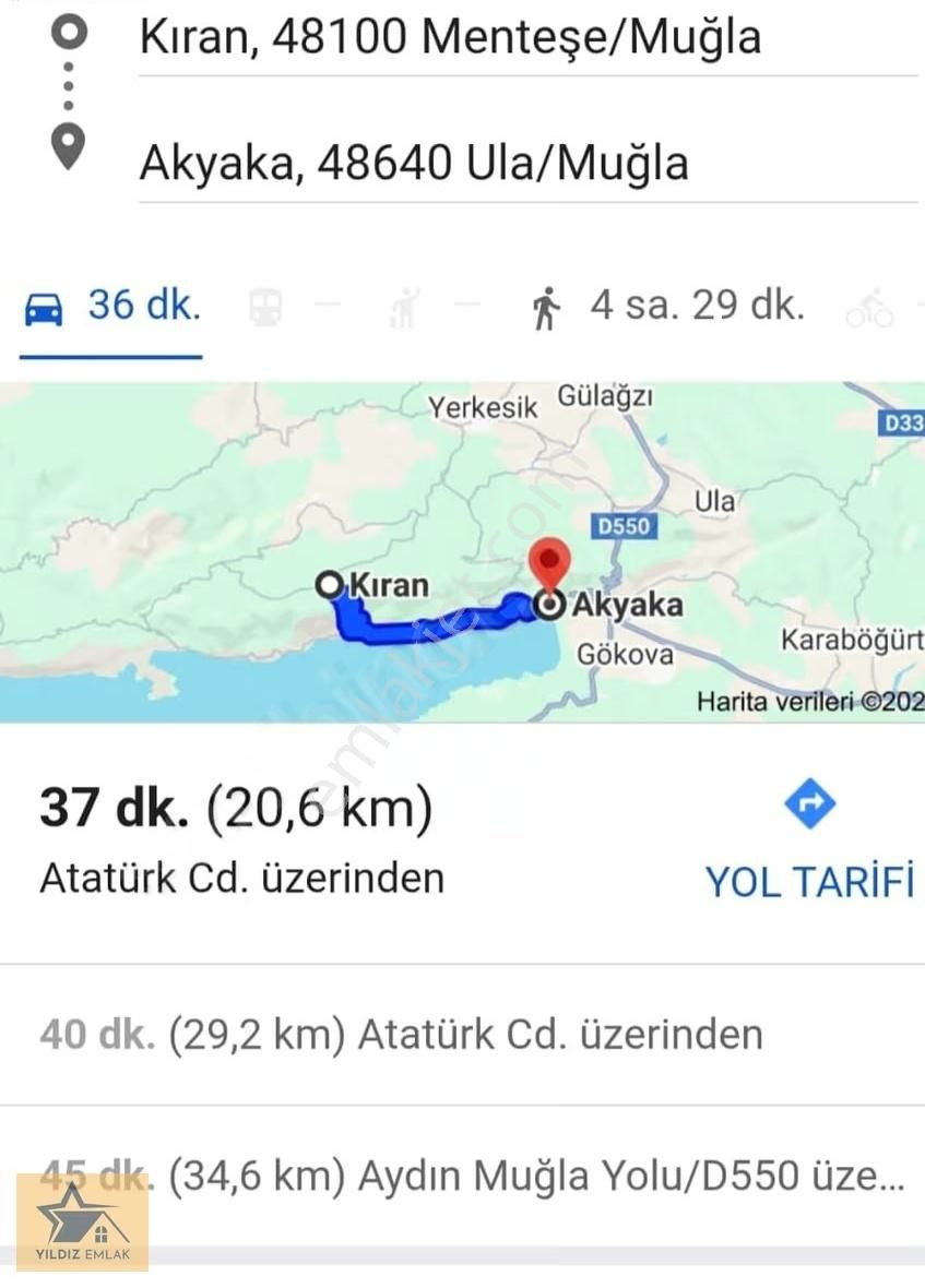 Muğla Kıran Mah. Satılık 1345m2 Tarla - Görsel 11