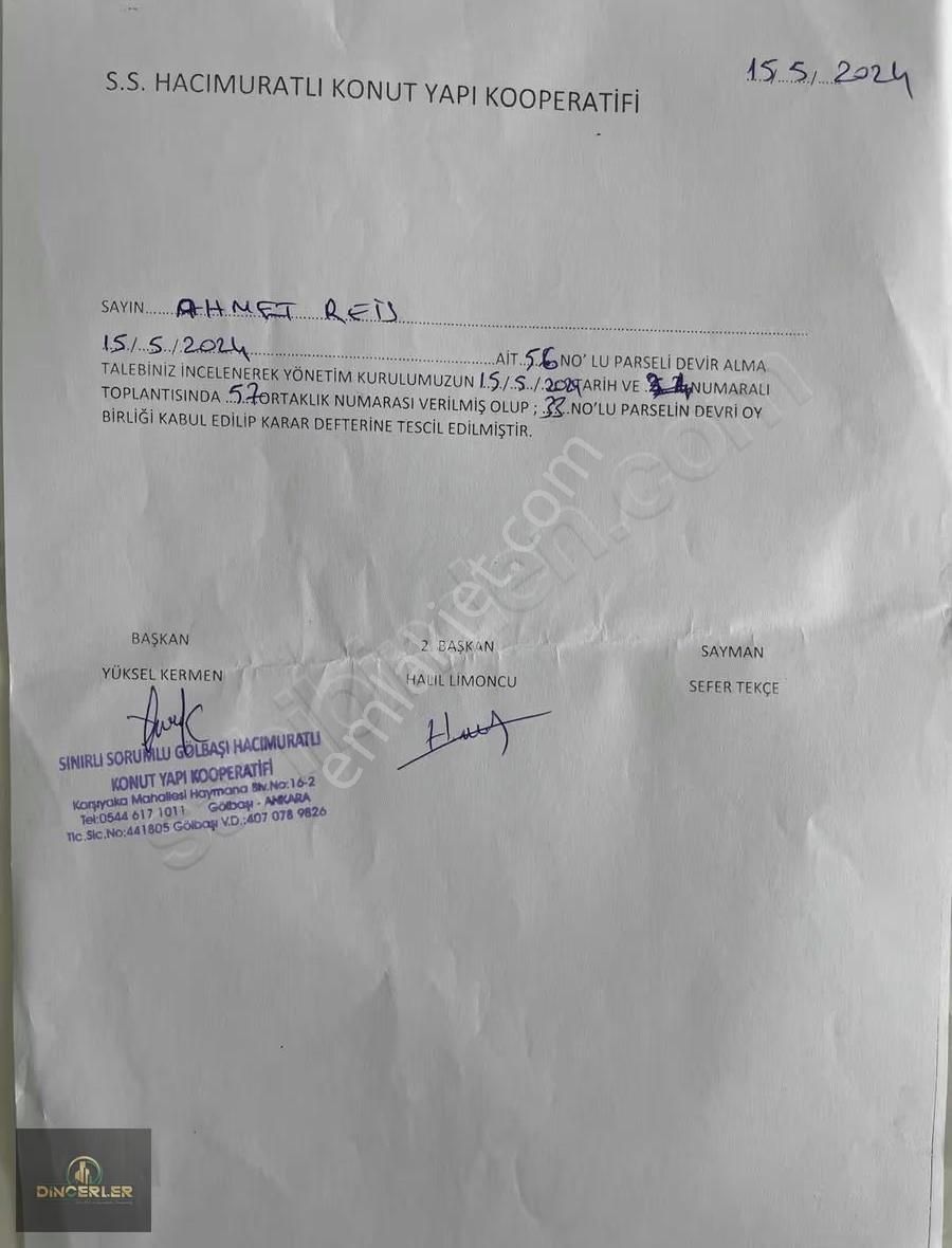 Gölbaşı/hacımuratlı'da Değerli Konumda 500m2 Kupon Parsel - Görsel 6