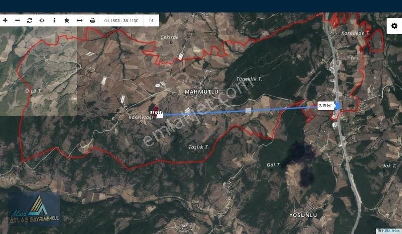 Mavi Atlastan Kavak Mahmutlu Da Satılık Tarla - Görsel 29
