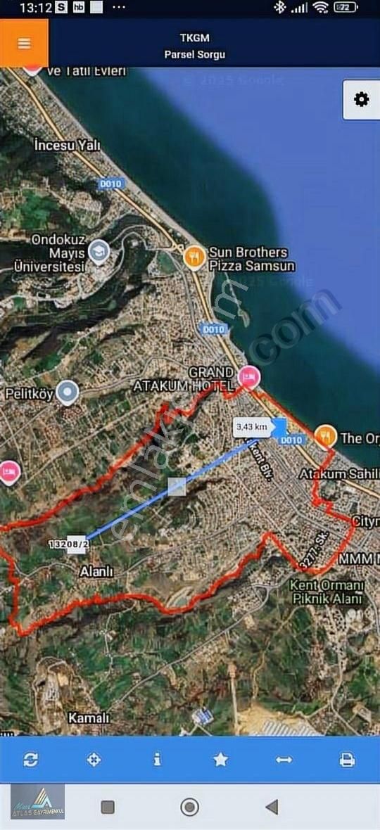 Mavi Atlas'tan Atakum Alanlı Da İmar Kapsamında Satılık Tarla - Görsel 2