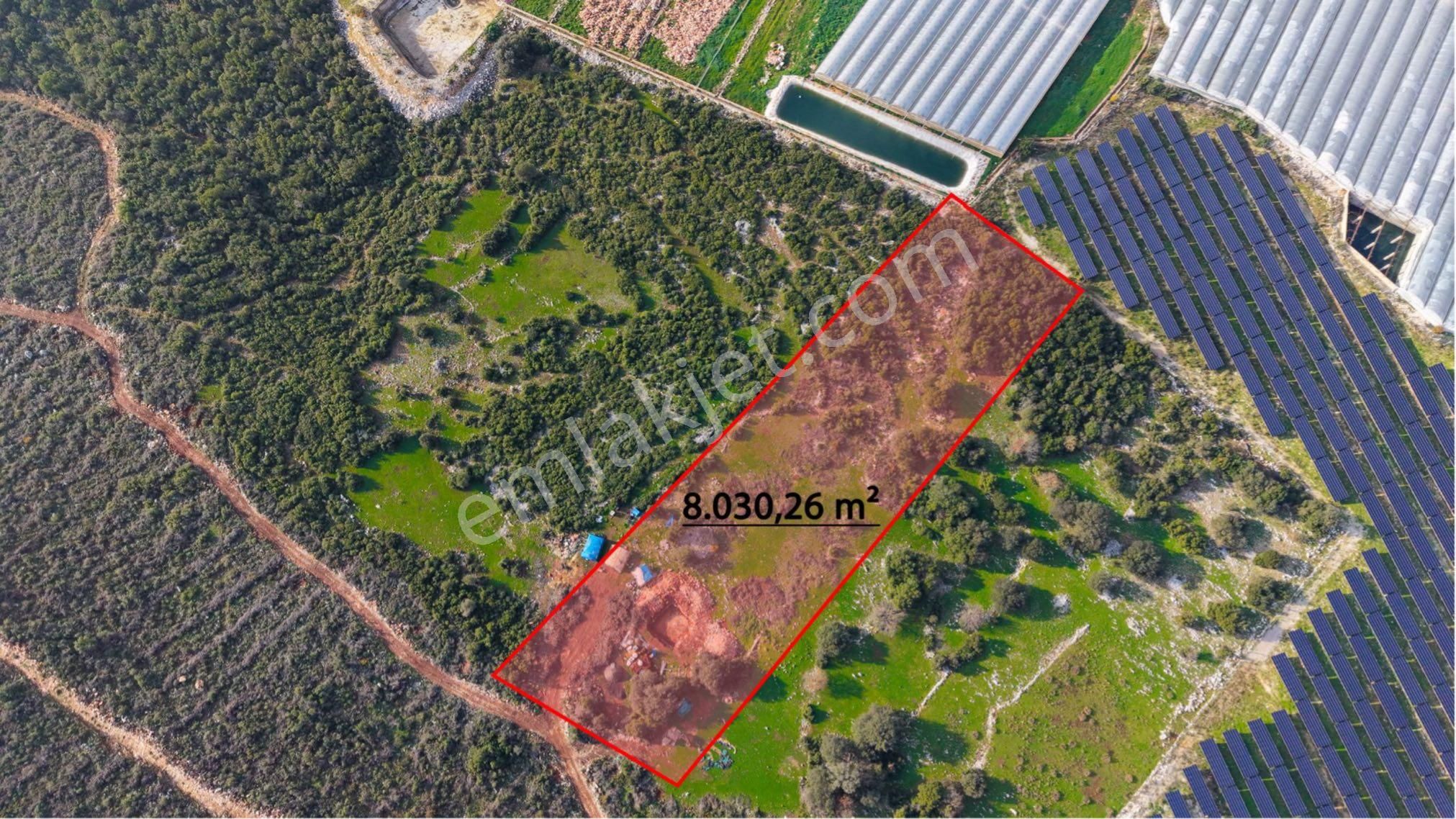 Antalya Demre Gürses Mahallesi Satılık 8.030m2 Tarla