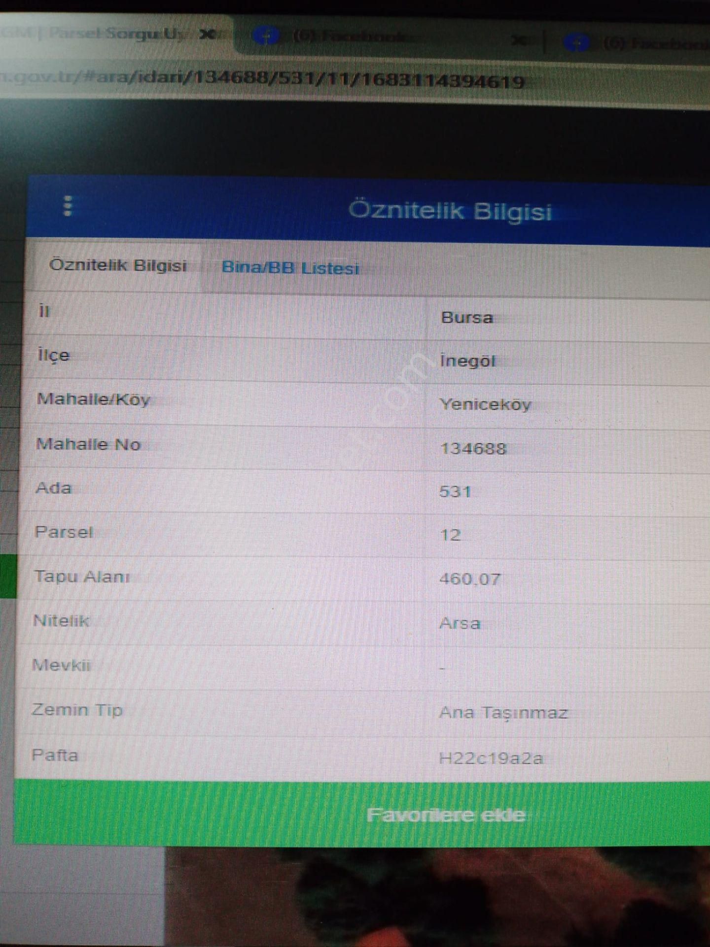 Bursa İnegöl Yenice Köy Mah 3ayrı Parsel Para İle Alınırsa 14.000.000.takas 4 Daire Satılık Arsa - Görsel 2