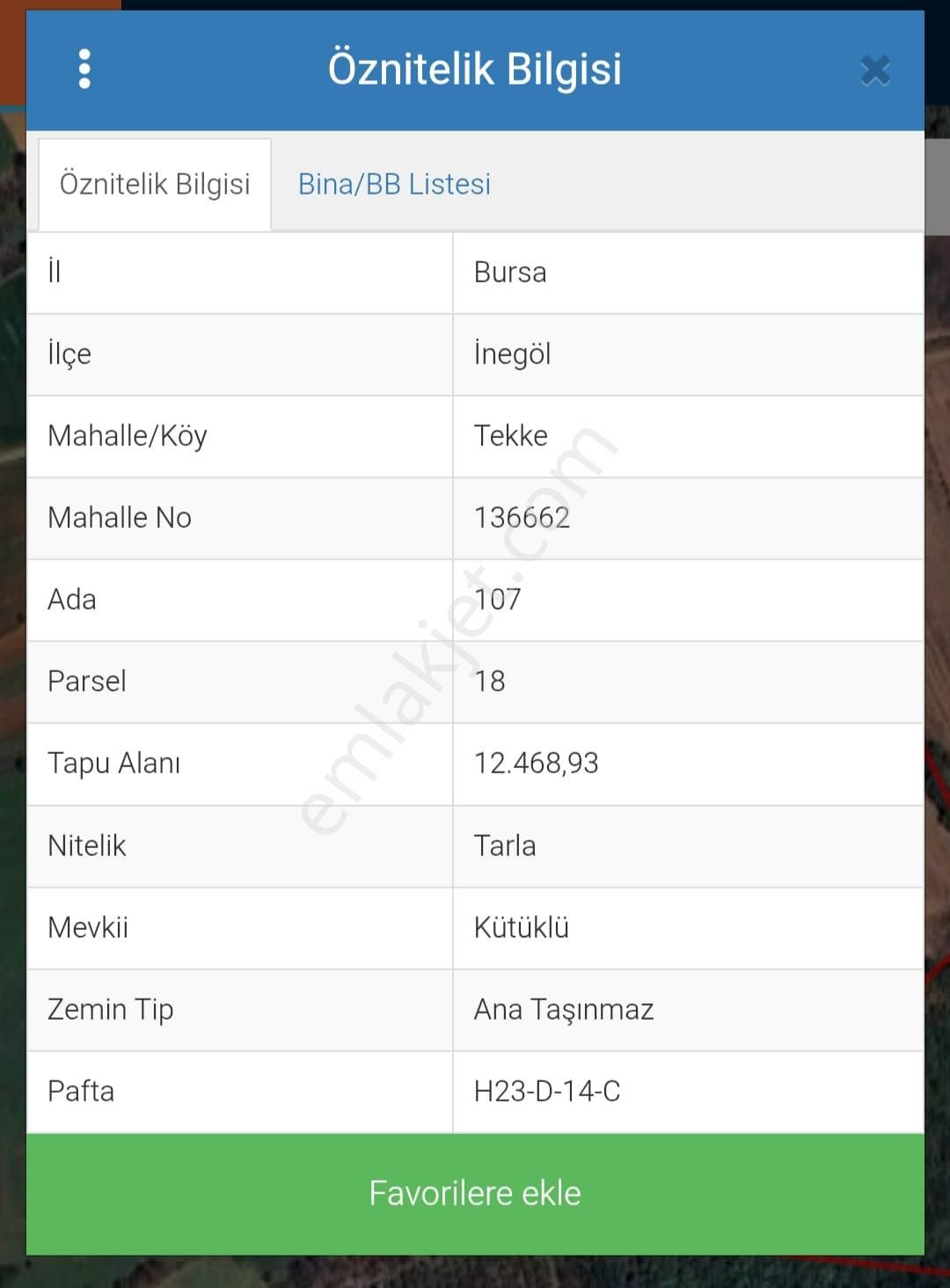 Bursa İnegöl Tekkeköy Mah 12.468.93m2 Satılık Tarla - Görsel 2