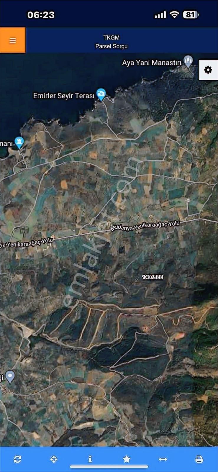 Bursa Mudanya Talatbeyde Satılık Deniz Manzaralı Zeytinlik - Görsel 2