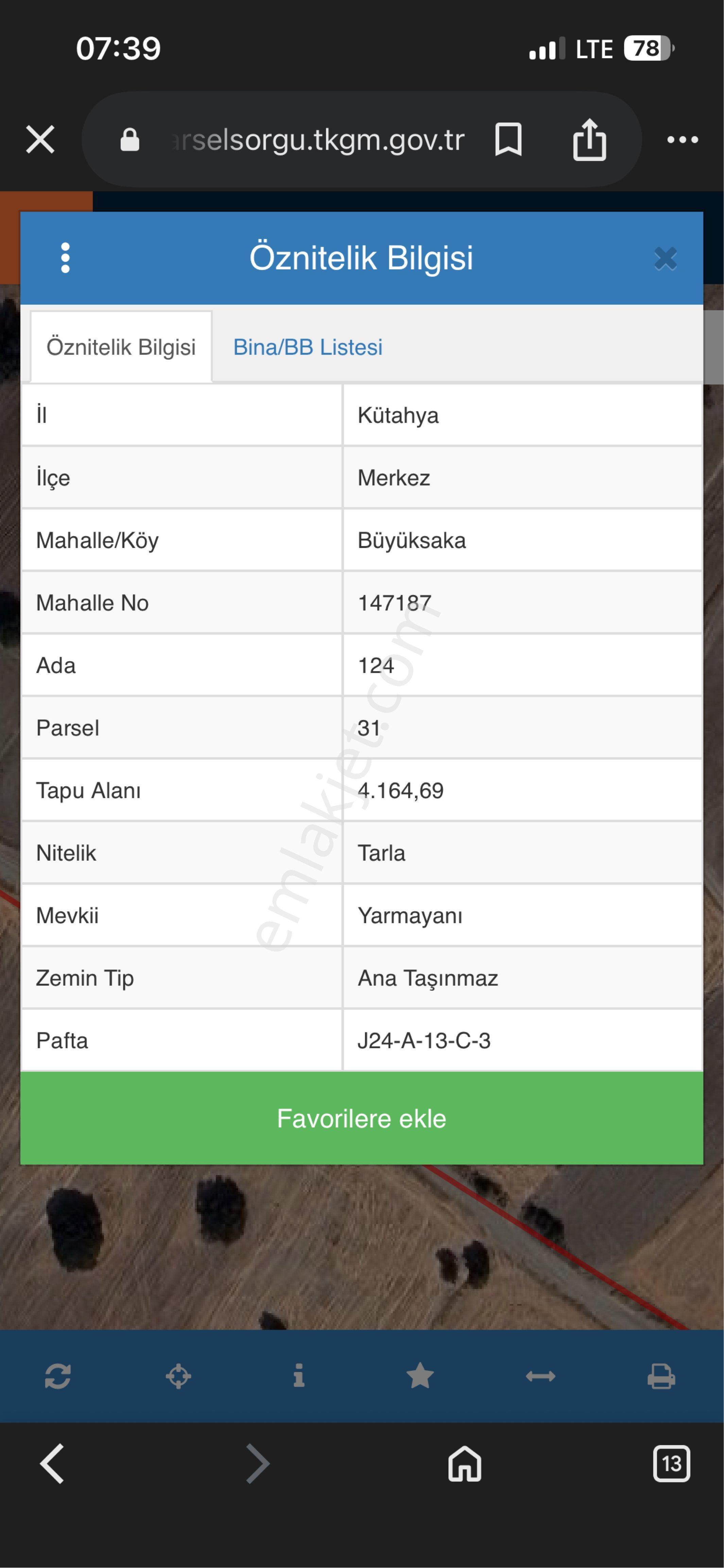 Acil Satılık Tarla