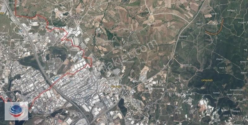 Gişelere Yakın Orhanlı'da 13.500 M² Sanayi İmarlı Satılık Arsa - Görsel 12