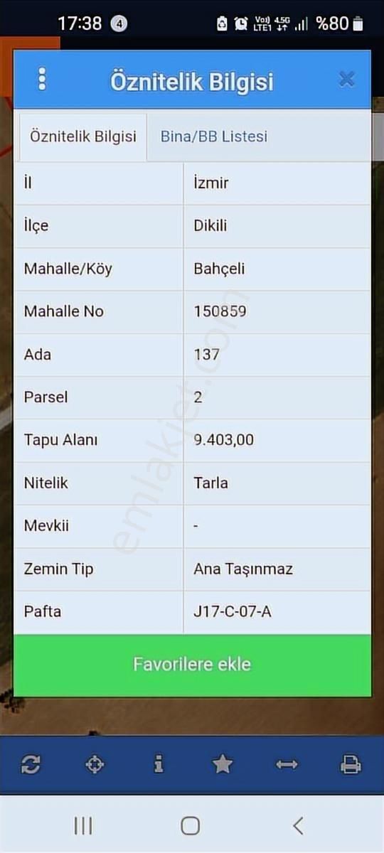 Dikili Bahçeli Mahallesinde 9 Dönüm Satılık Tarla - Görsel 12