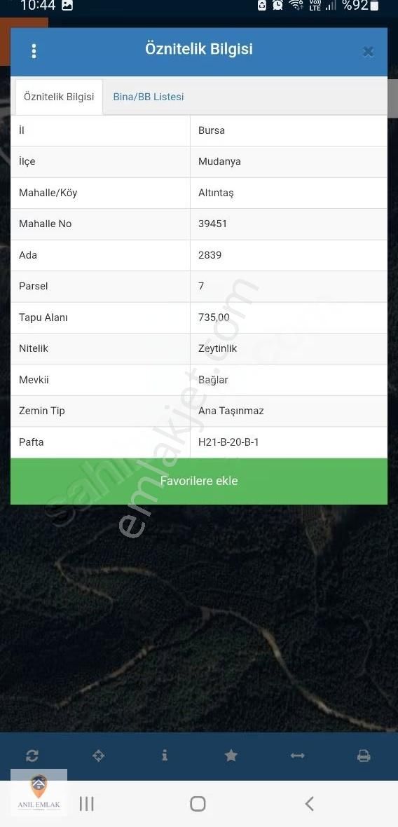 Anıl Emlak Tan Mudanya Altıntaşta 735 M2 Müstakil Tapu Zeytinlik - Görsel 2
