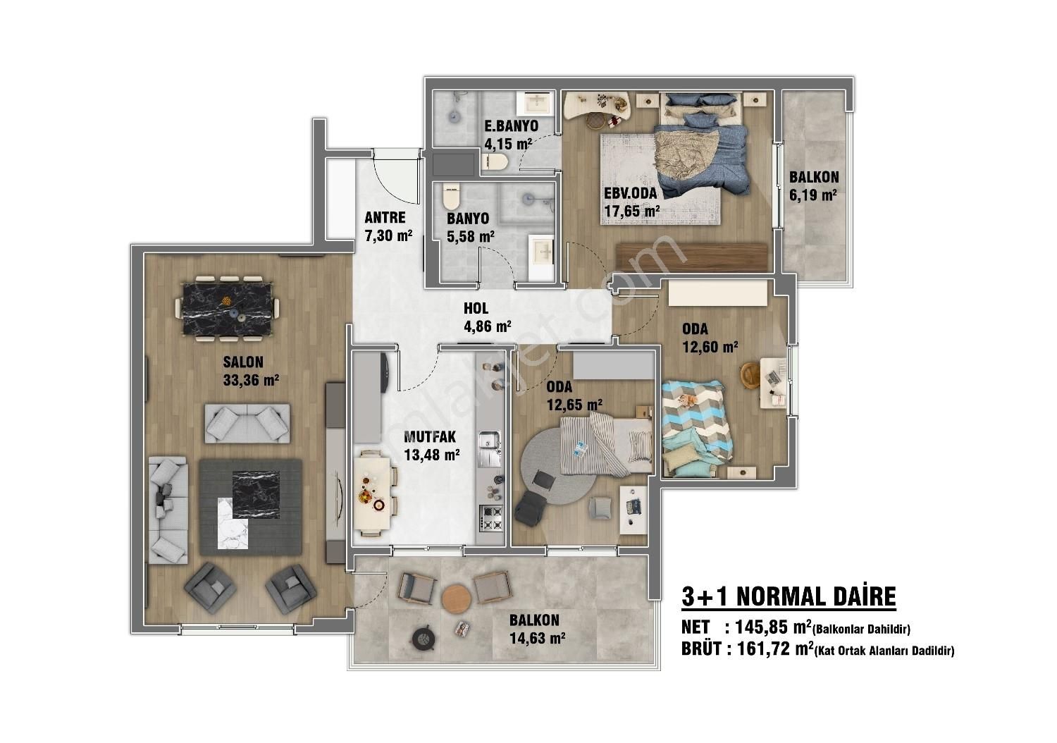Dialog Prestij Çelebi Podyum St. Tapu Hazır Fırsat Arakat 3+1 - Görsel 24