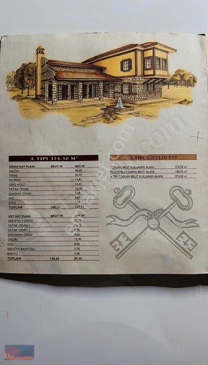 Silivri Fener 2940m2 İçerisinde 375m2 Villa - Görsel 23